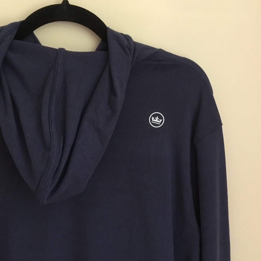 Peter Millar Baltusrol Golf Club Navy Hooded Pullover Large - Picture 5 of 6